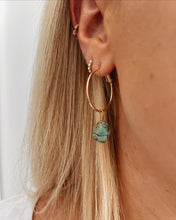 Load image into Gallery viewer, Matilda Turquoise Hoop Earrings
