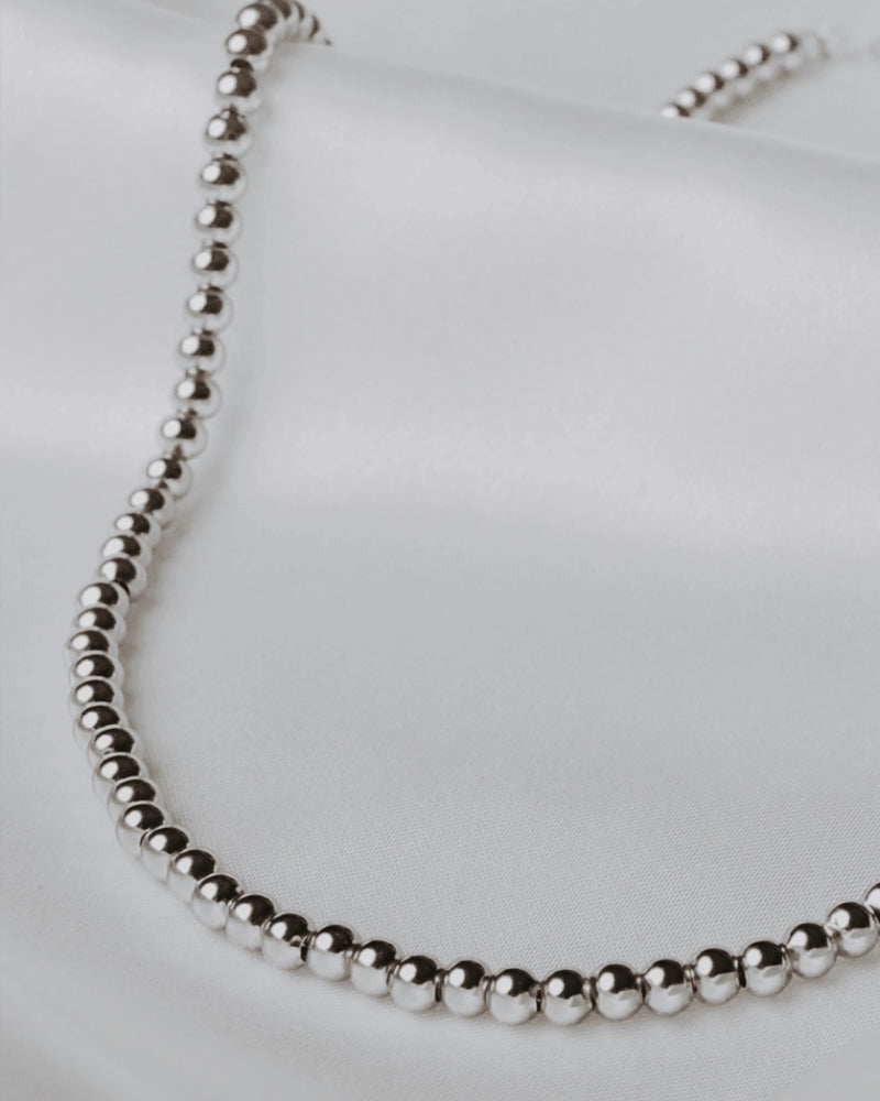 Melbourne Beaded Necklace // Silver