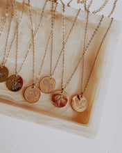 Load image into Gallery viewer, Birth Flower Disc Necklaces

