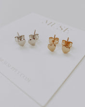 Load image into Gallery viewer, Ari Heart Studs // Silver
