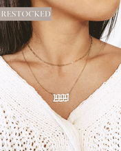 Load image into Gallery viewer, Old English Birth Year Necklace
